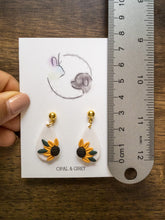 Load image into Gallery viewer, Black Eyed Susan Dangle Black
